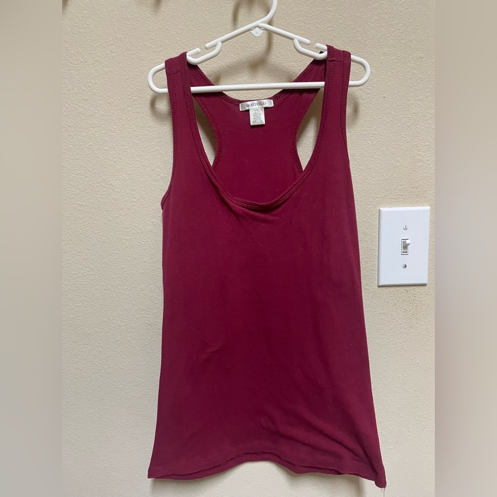 Maroon razor back tank